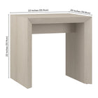 Hudson&Canal Oswin 22"W Rectangular Side Table - Alder White-9