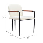 Zuo Sibu Dining Chair - Cream-3 year limited warranty