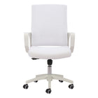 Zuo Jett Low Back Office Chair - White-Breathable mesh fabric