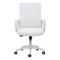 Zuo Jett Low Back Office Chair - White-Breathable mesh fabric