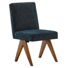 Modway Lyra Fabric Dining Room Side Chair - Azure - 2 Pack-Non-Marking Feet