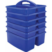 Teacher Created Resources - Caddy de rangement en plastique bleu, paquet de 6-Ces paniers de rangement sont un fourre-tout pratique pour vos marqueurs, calculatrices, minuteries, matériel de manipulation et bien d'autres petits objets que vous souhaitez garder à portée de main.