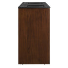 Modway Appia 48" Double Sink Bathroom Vanity - Walnut/Black-8" Centerset Holes