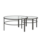 Hudson&Canal Gaia Round Nested Coffee Table - Blackened Bronze-Tables feature a 50 lb weight capacity