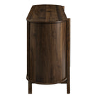 Modway Reid 63" Curved Sideboard - Walnut-Open and Closed Shelving