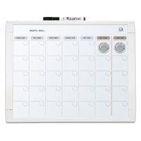 Quartet Dry Erase Planner - 11" W x 14" H - White-Magnetic surface great for posting memos, photos and more