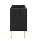 Modway Chaucer 48" Bathroom Vanity Cabinet - Black-Rattan Weave Doors
