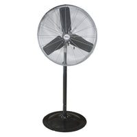 Matrix Industrial Outdoor Oscillating Pedestal Fan-Pedestal models feature adjustable height and heavy-duty round base for added stability