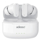 Adesso Xtream T2 In-Ear Bluetooth Wireless Earbuds with Touch Controls - White-Advanced Bluetooth 5.3 Connectivity - Enjoy fast, stable, and energy-efficient wireless connections for seamless streaming and low-latency audio