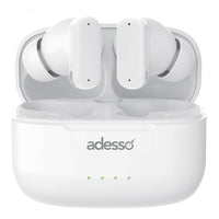 Adesso Xtream T2 In-Ear Bluetooth Wireless Earbuds with Touch Controls - White-Advanced Bluetooth 5.3 Connectivity - Enjoy fast, stable, and energy-efficient wireless connections for seamless streaming and low-latency audio