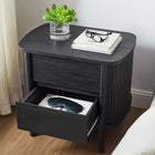 Modway Cadence 2-Drawer Nightstand - Black-Adjustable Non-Marking Foot Glides
