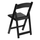 Flash Furniture HERCULES Series Black Resin Folding Chair with Black Vinyl Padded Seat-Black Frame Finish