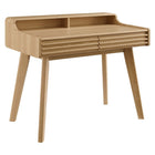 Modway Render 39.5" Writing Desk - Oak-Mid-Century Writing Desk