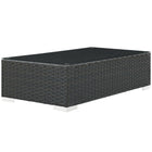 Modway Sojourn Outdoor Patio Coffee Table - Chocolate-Powder Coated Aluminum Frame