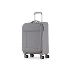Bugatti Amsterdam Softside Carry-on Luggage - Grey-Convenient easy access zipper pocket located on front of the luggage