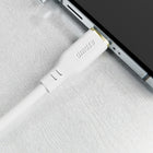 Amaze 4' USB-C to Lightning Cable - White -Tangle-Free Design: No knots, no hassle