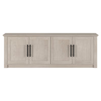 Hudson&Canal Thornwell TV Stand for TV's up to 78" - Alder White-A transitional design accommodates TVs up to 78" for your entertaining space