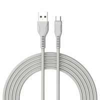Basic Tech 3ft Micro USB Cable - Grey-Sleek & Tangle Free