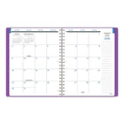 Mead 2026-27 Upper Class Student Weekly/Monthly Planner - 11"x 9" - Purple - Bilingual-Weekly: 2-page per week spreads with ample writing space, Monthly: 2-page per month spreads with holidays