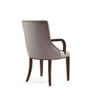 Manhattan Comfort Shubert 22.5" Modern Faux Leather and Velvet Upholstered Dining Armchair - Light Grey-Made to Last. Commercial Grade Product