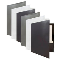 JAM Paper Laminated Two Pocket Glossy Folders - Assorted Business Colours - 6 Pack-Colour: Black, White, Grey