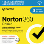 Norton 360 Deluxe Antivirus & Internet Security - 3 Devices - 1 Year Subscription [Digital Download]-Valid email address must be provided at checkout