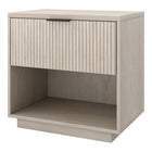 Hudson&Canal Karten 24" Nightstand - Alder White-Top and lower shelf capacity is 50 lbs, drawer can hold 10 lbs
