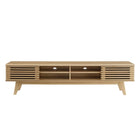 Modway Render 70" Entertainment Center TV Stand - Oak-Two Adjustable Storage Shelves