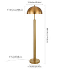 Hudson&Canal York 58" Tall Floor Lamp with Metal Shade - Brass/Brass-Includes a 8 ft. cord with rotary socket switch