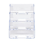 Deflecto Business Card Holder - 4 Compartments - Clear-Clear, Polystyrene