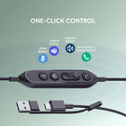 Yealink UH44 Dual Headset - For Phone & Computer - Microsoft Teams - Black-Speaker bandwidth: Music mode: 20Hz-20kHz, Talk mode: 100Hz-20kHz