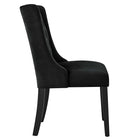 Modway Baronet Performance Velvet Dining Chairs - Black - 2 Pack-Non-Marking Foot Caps