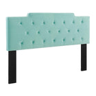 Modway Juliet Tufted Performance Velvet King/California King Headboard - Mint-Glam Deco King/California King Headboard