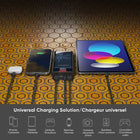 HyperGear 20000mAh USB-C and Dual Port USB-A Portable Power Bank - Clear-Charge 3 devices at once