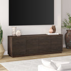 Hudson&Canal Tullis TV Stand for TV's up to 78" - Alder Brown-Features easy assembly