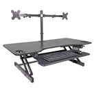 Rocelco 45" Adjustable Desk Riser with Dual Monitor Mount-ADR45 has enhanced Vertical Range (EVR)