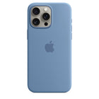 Apple Silicone Case with MagSafe for iPhone 15 Pro Max - Winter Blue-Model Compatibility: Apple iPhone 15 Pro Max