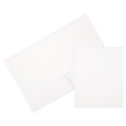 JAM Paper Glossy Two Pocket Presentation Folder, White, 12 Pack (103489dg)-White