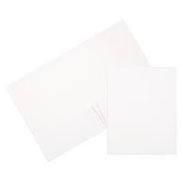 JAM Paper Glossy Two Pocket Presentation Folder, White, 12 Pack (103489dg)-White