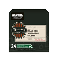 Tully's Coffee Italian Roast Extra Bold K-Cup Pods - 24 Pack-Roast strength: Extra Bold