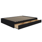 Nexera 3-Drawer Storage Bed Frame - Full Size - Black-Can be paired with different Nexera full size headboards to create a complete bed set. (sold separately)