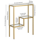 Hudson&Canal Lovett 22"W Console Table - Brass-10