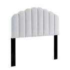 Modway Veronique Performance Velvet Full/Queen Headboard - White-Channel Tufted Headboard