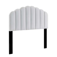 Modway Veronique Performance Velvet Full/Queen Headboard - White-Channel Tufted Headboard