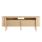 Modway Cadence 71" Curved TV Stand - Oak-Assembly Required