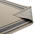 Modway Rim Solid Border Indoor/Outdoor Area Rug - 5 ft W x 8 ft L - Grey/Beige-High Density / Machine-Woven