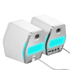 Hecate by Edifier G2000 Bluetooth Multi-Input Gaming Stereo Speakers with RGB Lights - White-Total RMS: 8W + 8W (16W)