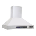 KUCHT KRH3615-W 36" 900 CFM Wall Mounted Range Hood - Stainless Steel/White-Equipped with two 1.5-Watt LED lights, this seamless design Pro-Style range hood will give you better visibility while cooking and enhance the look of your pro-style Kucht range