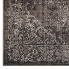 Modway Gamela Rustic Vintage Ornate Floral Medallion Area Rug - 8 ft W x 10 ft L - Antique Light/Dark Brown-100% Soft Heat-Set Polypropylene