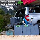 Yoshino Solid-State Portable 660W Solar Generator with 100W Portable Solar Panel-CLEAN, GREEN, ENERGY –Yoshino solid-state portable solar generators provide clean and natural energy by harnessing the sun's power. Perfect for outdoor or off-grid adventures. Quiet with zero gas emissions and harmful fumes, keeping you connected, always.